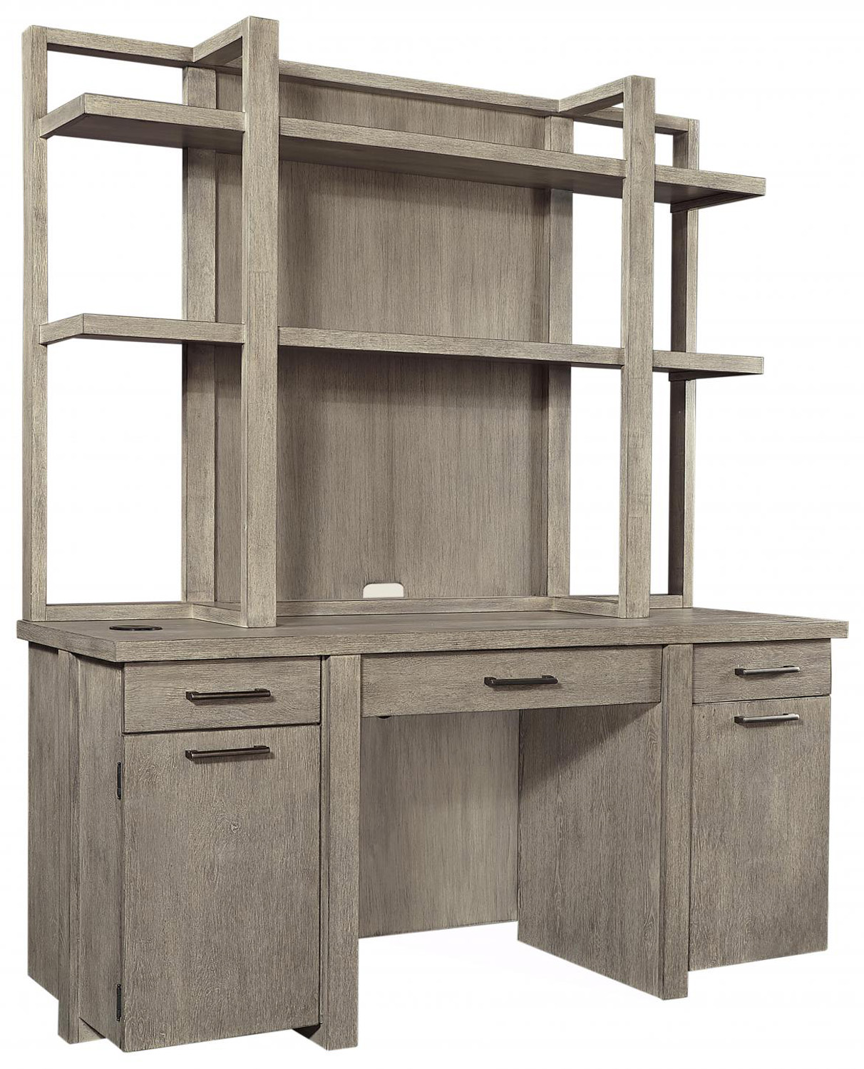 Aspenhome Gray Open Shelf Desk