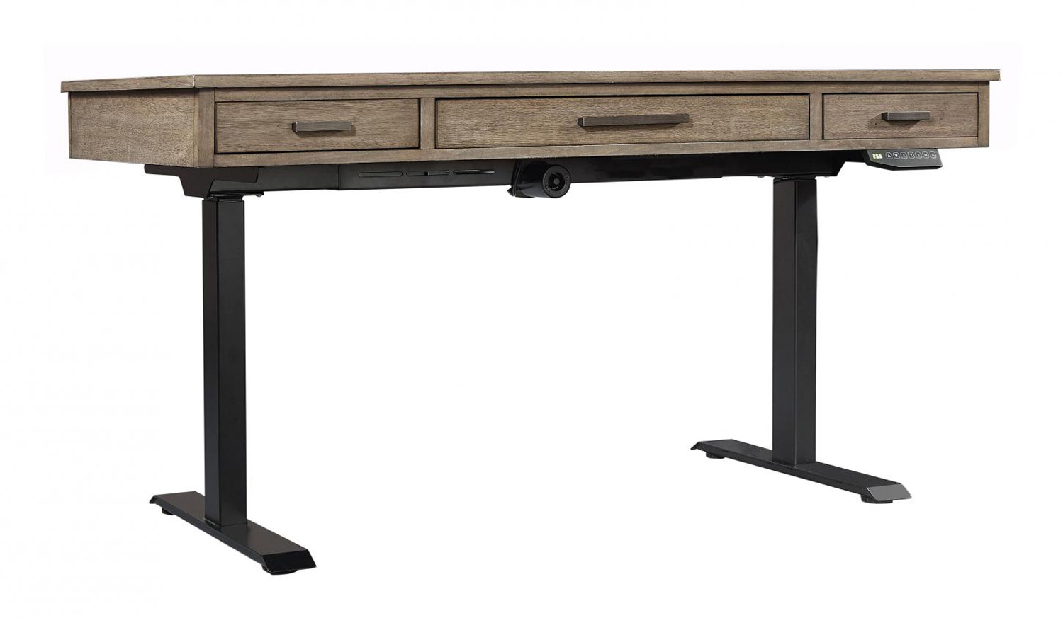 Trellis 60" Lift Desk Top and Base in the Desert Brown finish