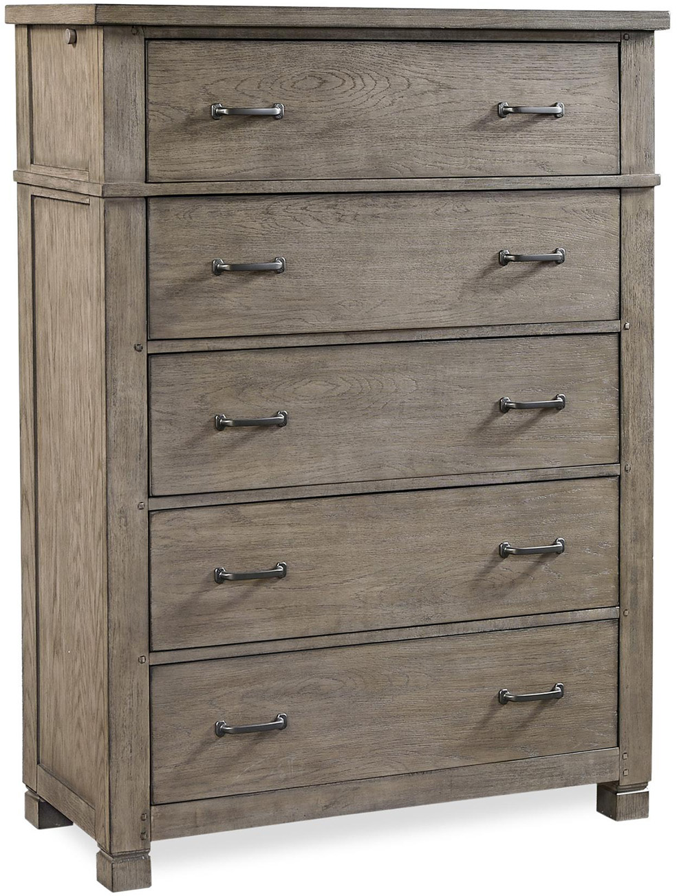 Tucker 5 Drawer Chest in the Stone finish