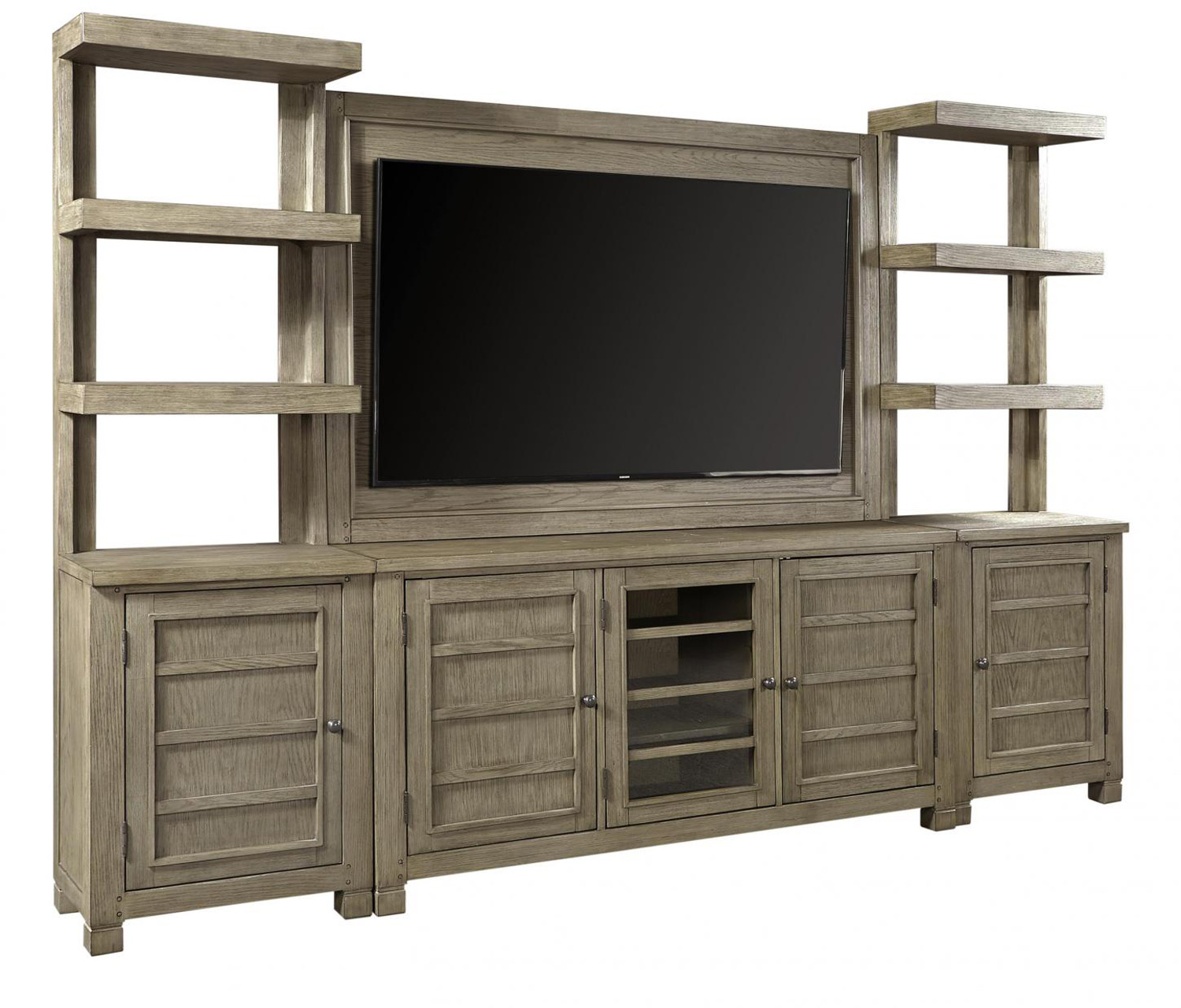 Tucker Entertainment Wall in the Stone finish
