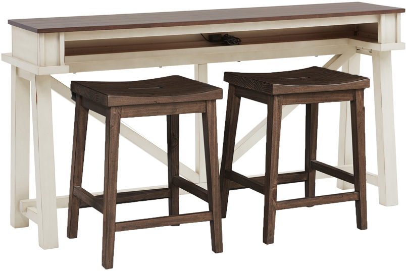 Pinebrook Console Bar Table w/Stools