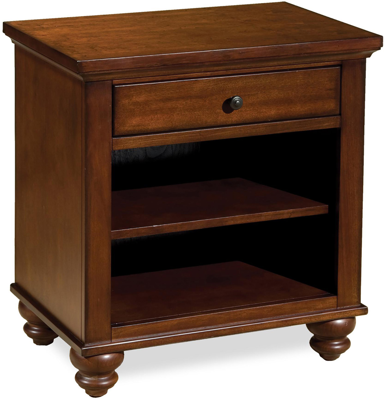 Cambridge 1 Drawer Nightstand in the Brown Cherry finish