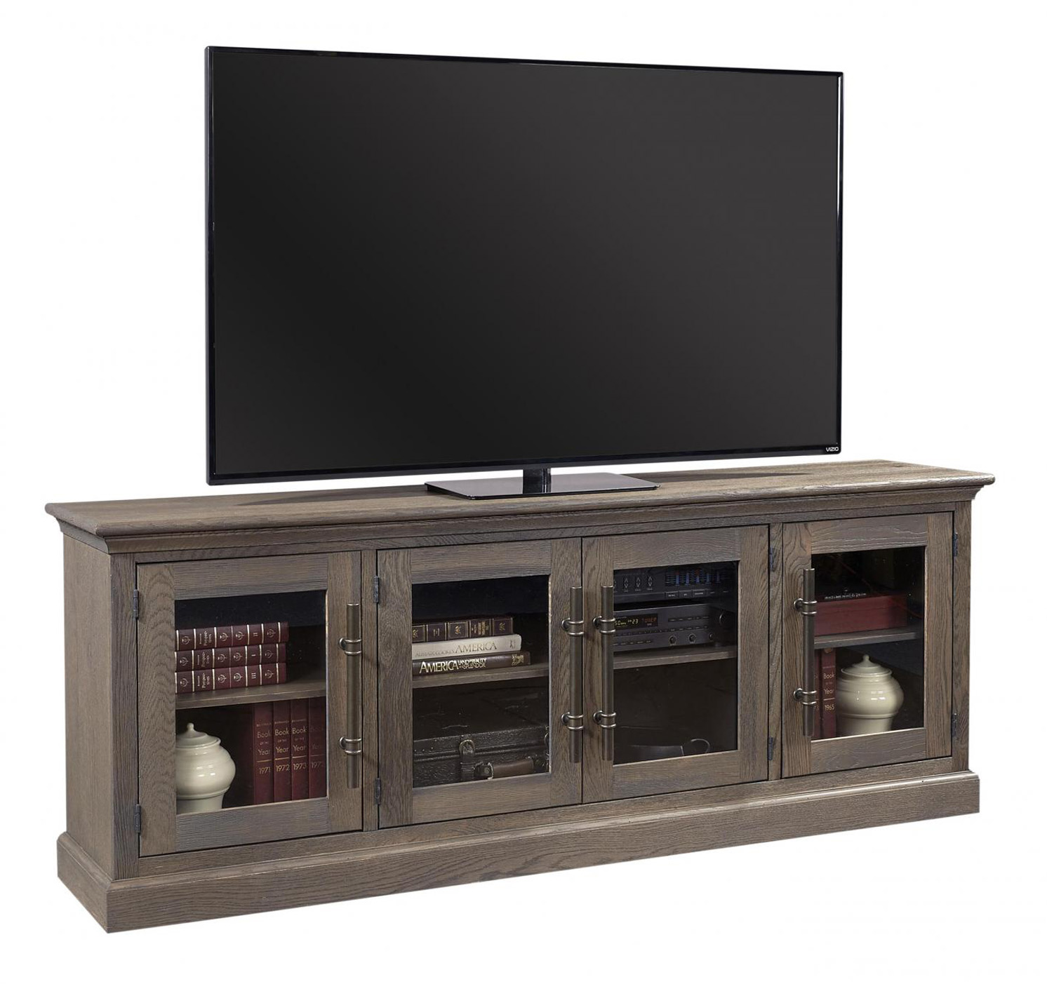 Manchester 85" Console w/ 4 Doors in the Glazed Oak finish