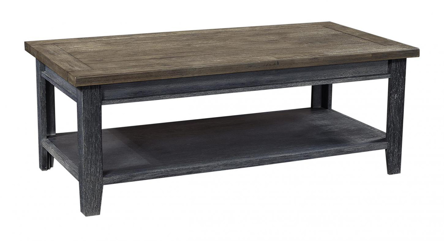 Eastport Cocktail Table in the Drifted Black finish