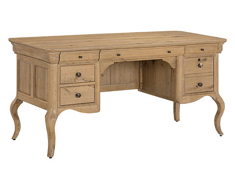aspenhome Desks - Executive - Chateau Philippe 64" Half Ped Desk I3290