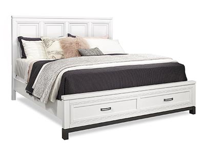aspenhome Panel Bed - White Paint