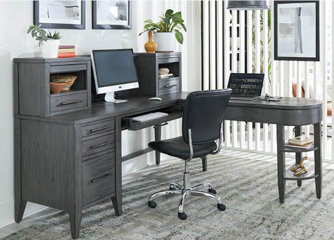 Pedestal Desk and Return - Preston / I597