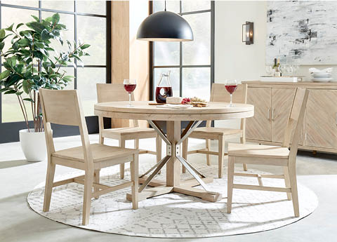Round Dining Table & Chairs - Maddox