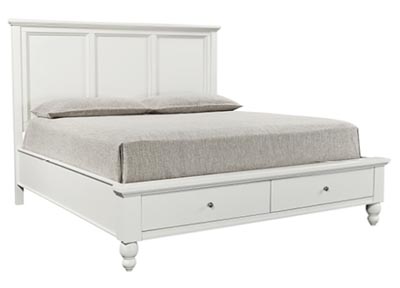 aspenhome Panel Bed - White